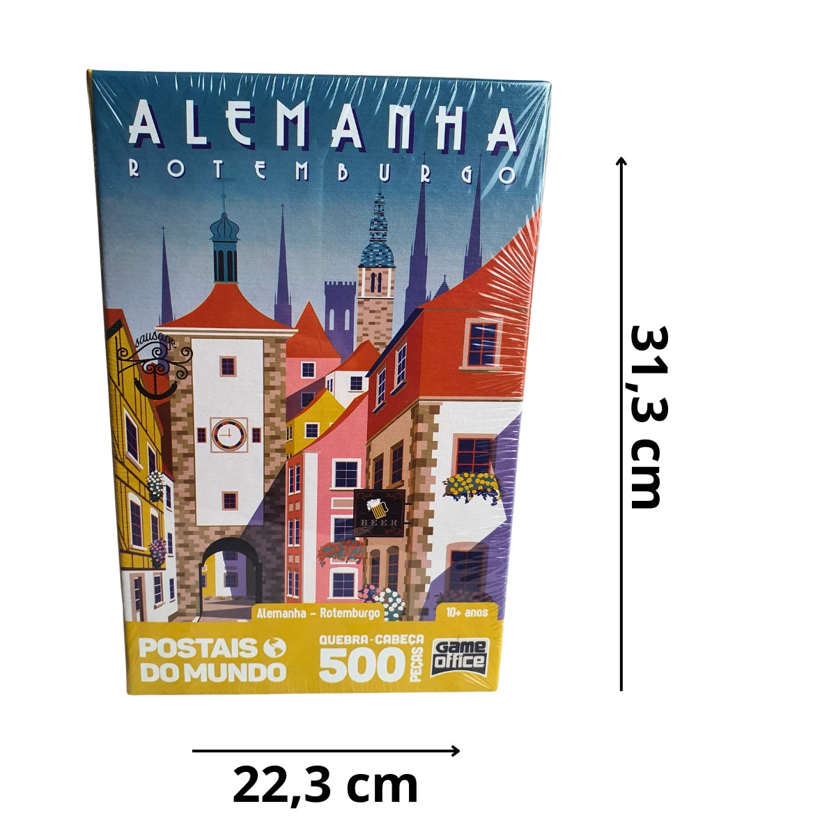 Quebra-Cabeça Toyster Alemanha- Rotemburgo 500 Peças Nano - Postais do Mundo Quebra-Cabeça Toyster Alemanha- Rotemburgo 500 Peças Nano - Postais do Mundo